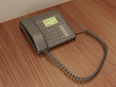 office phone 3d model - Office Phone... by Chris123643